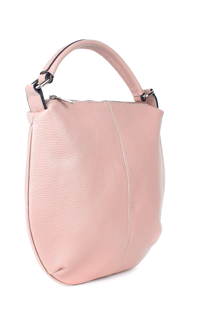 Bolso de mano de piel italiana Basso Beige