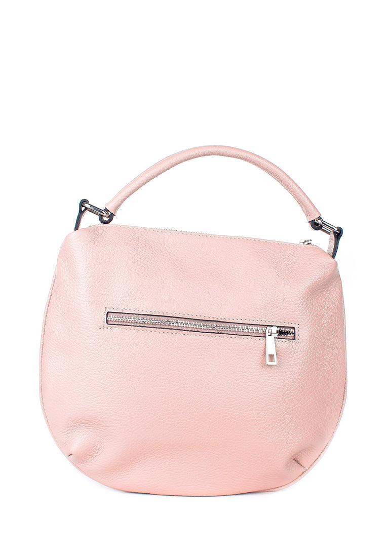 Bolso de mano de piel italiana Basso Beige