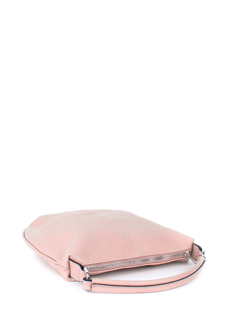 Bolso de mano de piel italiana Basso Beige