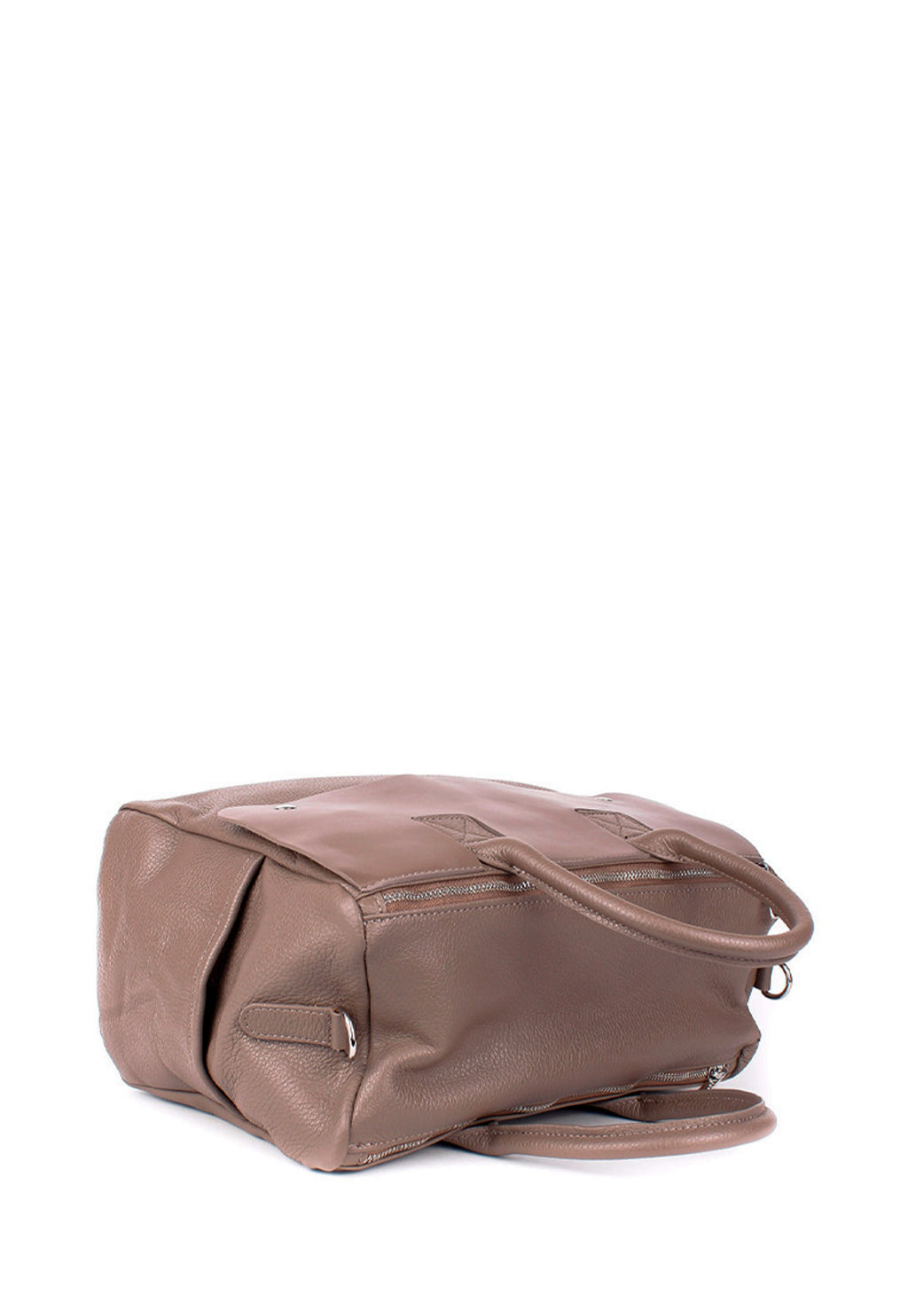 Bolso de mano de piel italiana Desireless Marrón