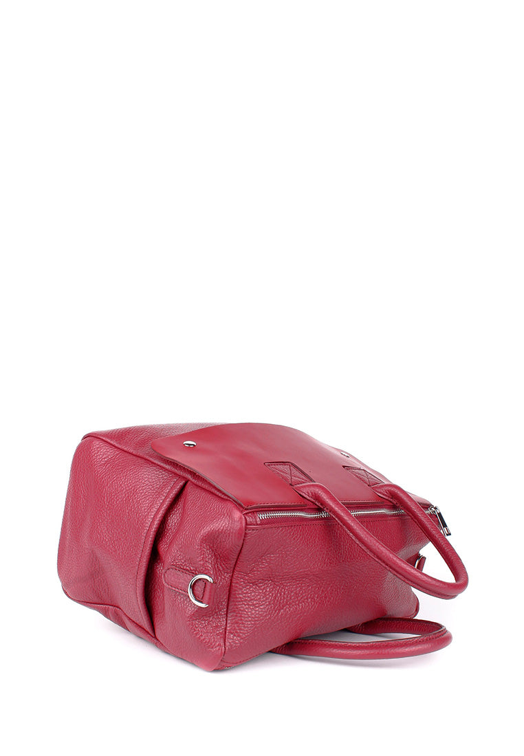 Bolso de mano de piel italiana Desireless Burgundy
