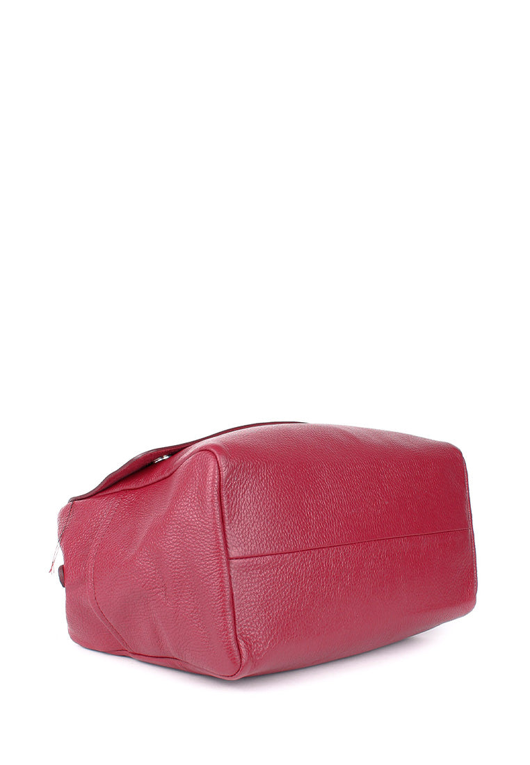 Bolso de mano de piel italiana Desireless Burgundy