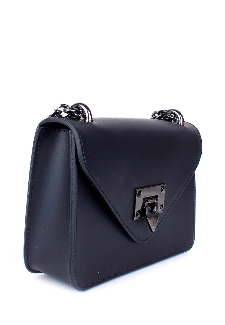 Bandolera de piel italiana Negro 2108-05-31