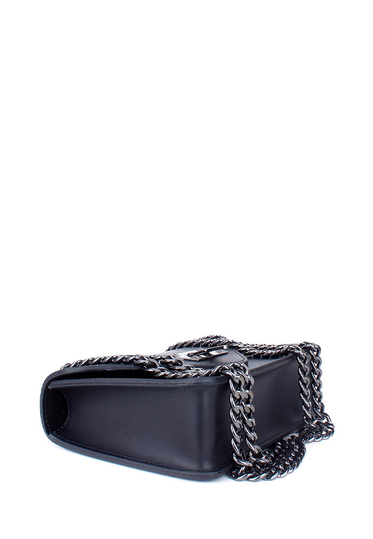Bandolera de piel italiana Negro 2108-05-31