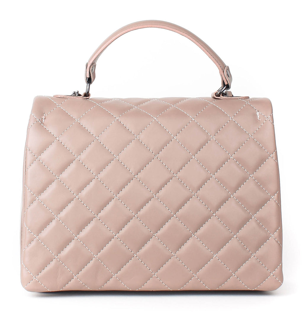 Bolso de mano de piel italiana AGUILERA Beige