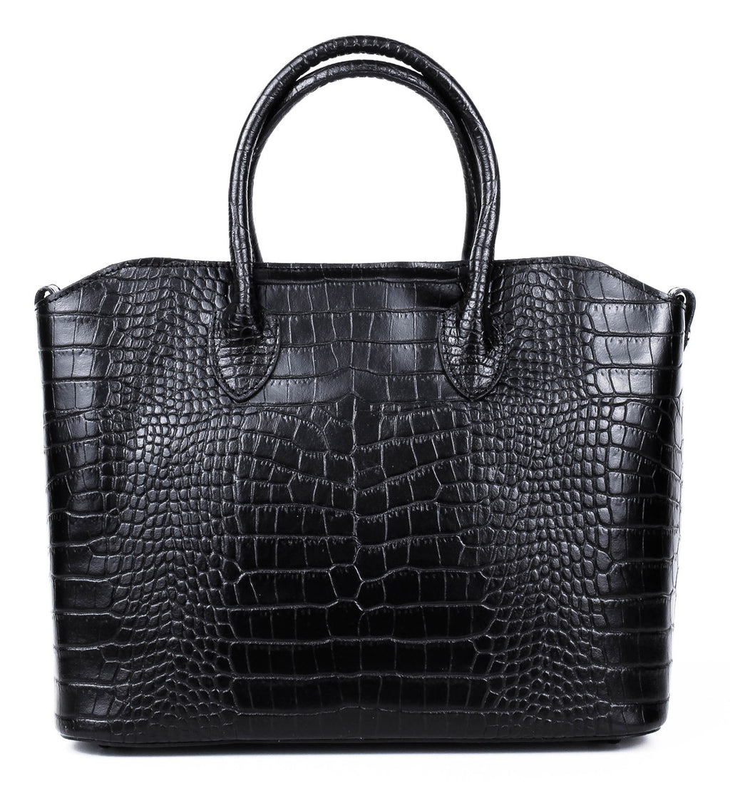 Bolso Tote de piel italiana MOLTO Negro