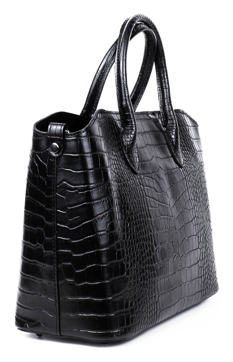 Bolso Tote de piel italiana MOLTO Negro