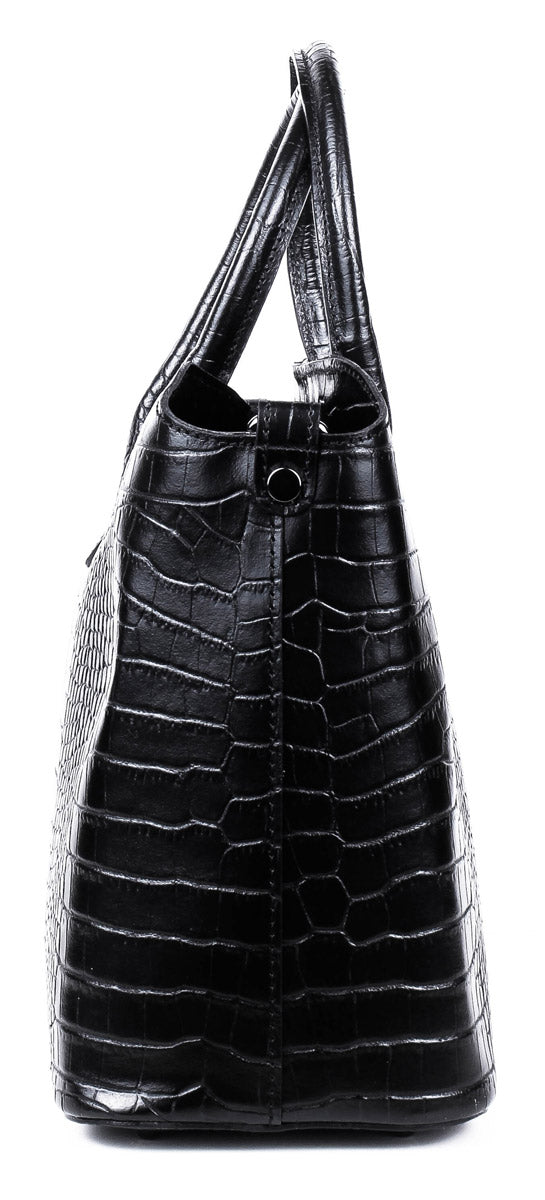 Bolso Tote de piel italiana MOLTO Negro