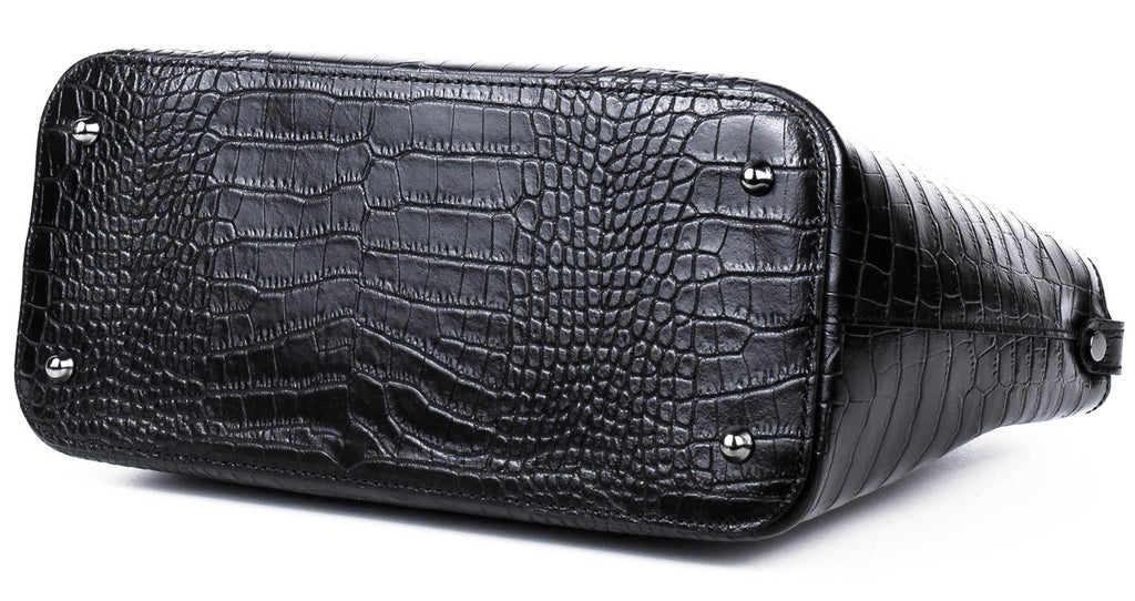 Bolso Tote de piel italiana MOLTO Negro