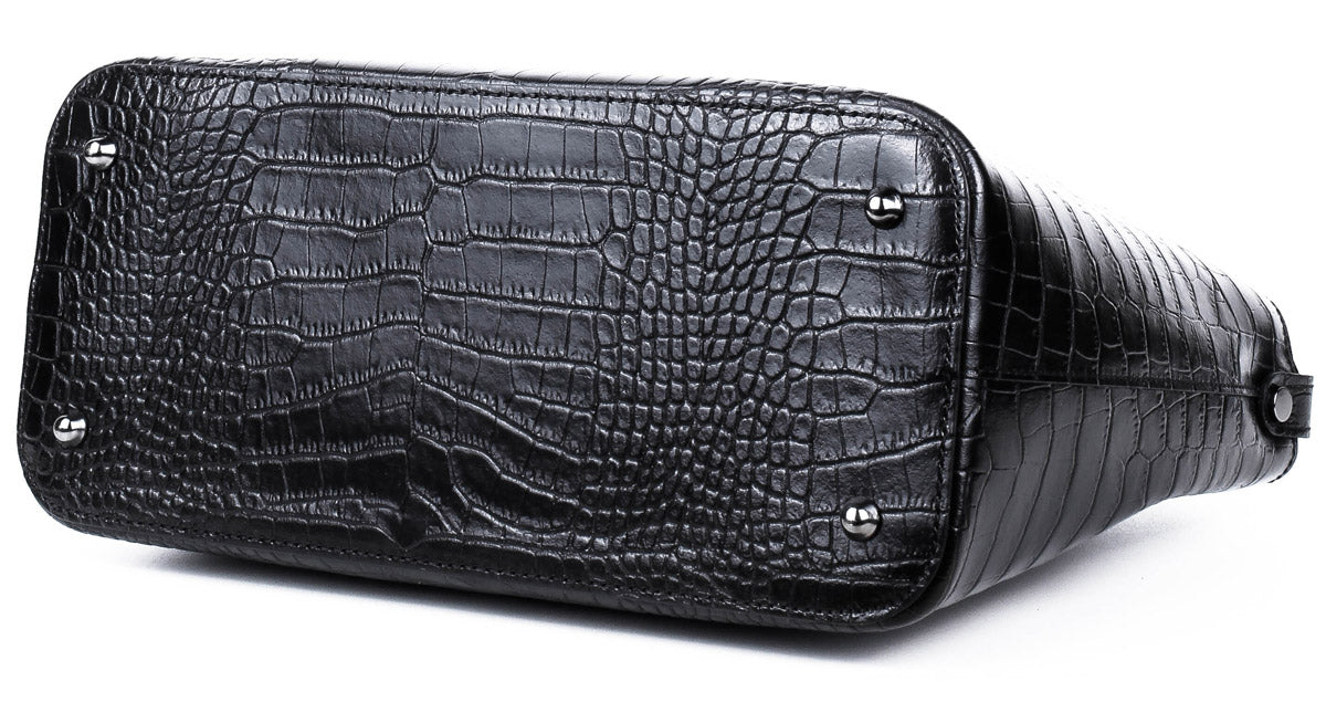 Bolso Tote de piel italiana MOLTO Negro