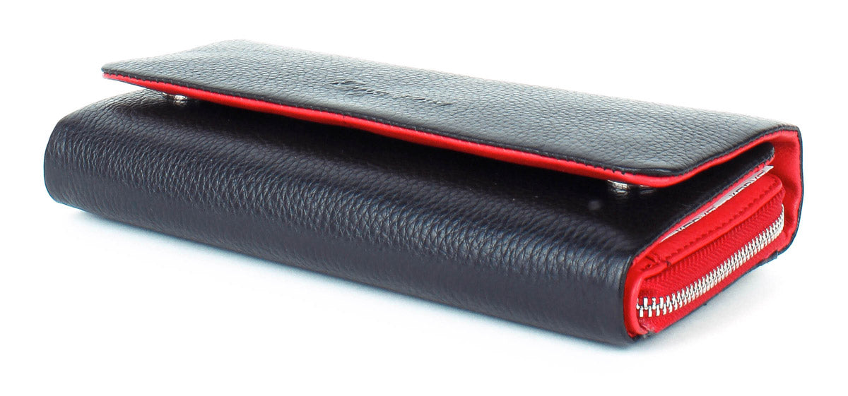 Cartera de piel italiana Negro 1131-4513