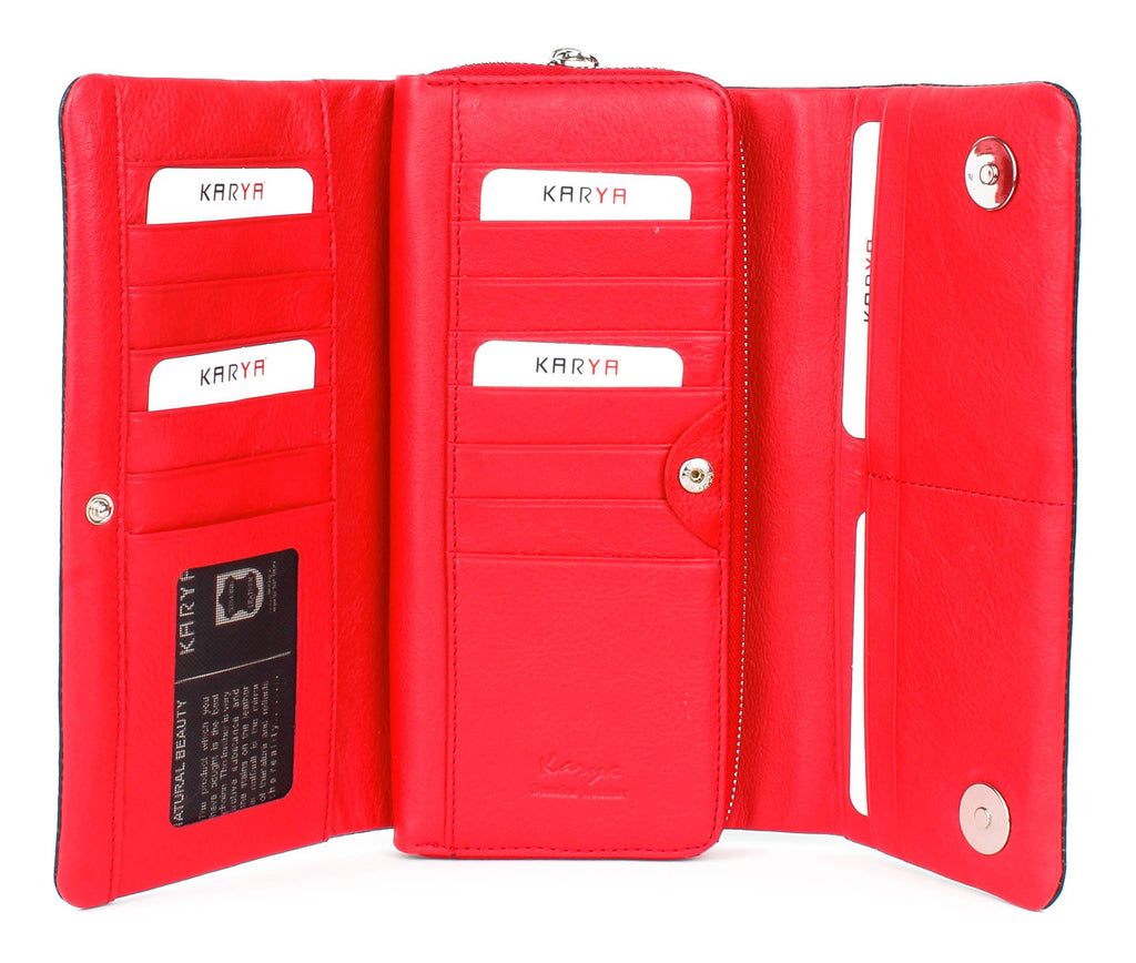 Cartera de piel italiana Negro 1131-4513