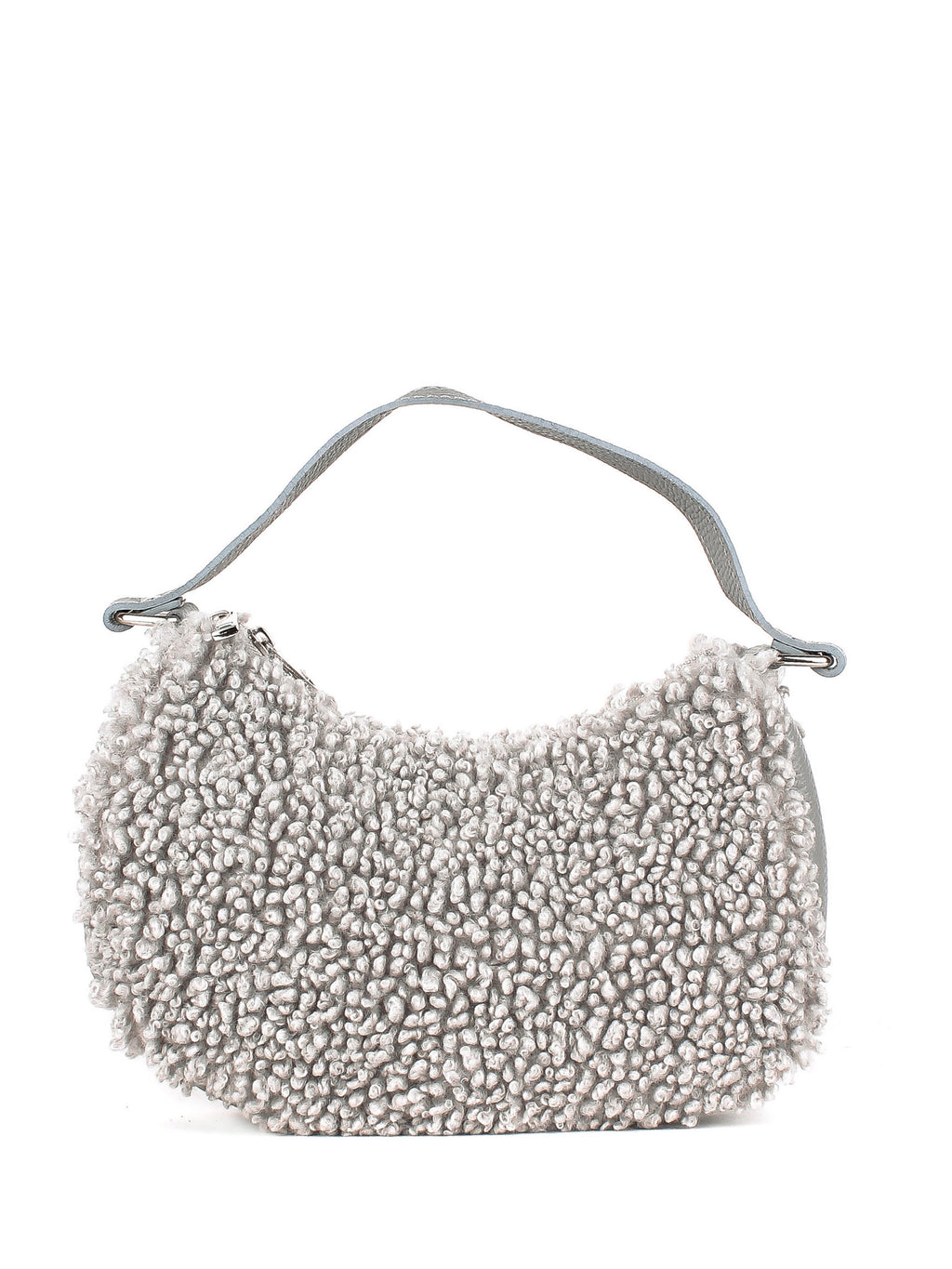 Bolso de hombro de piel italiana Gris 2311-18-32