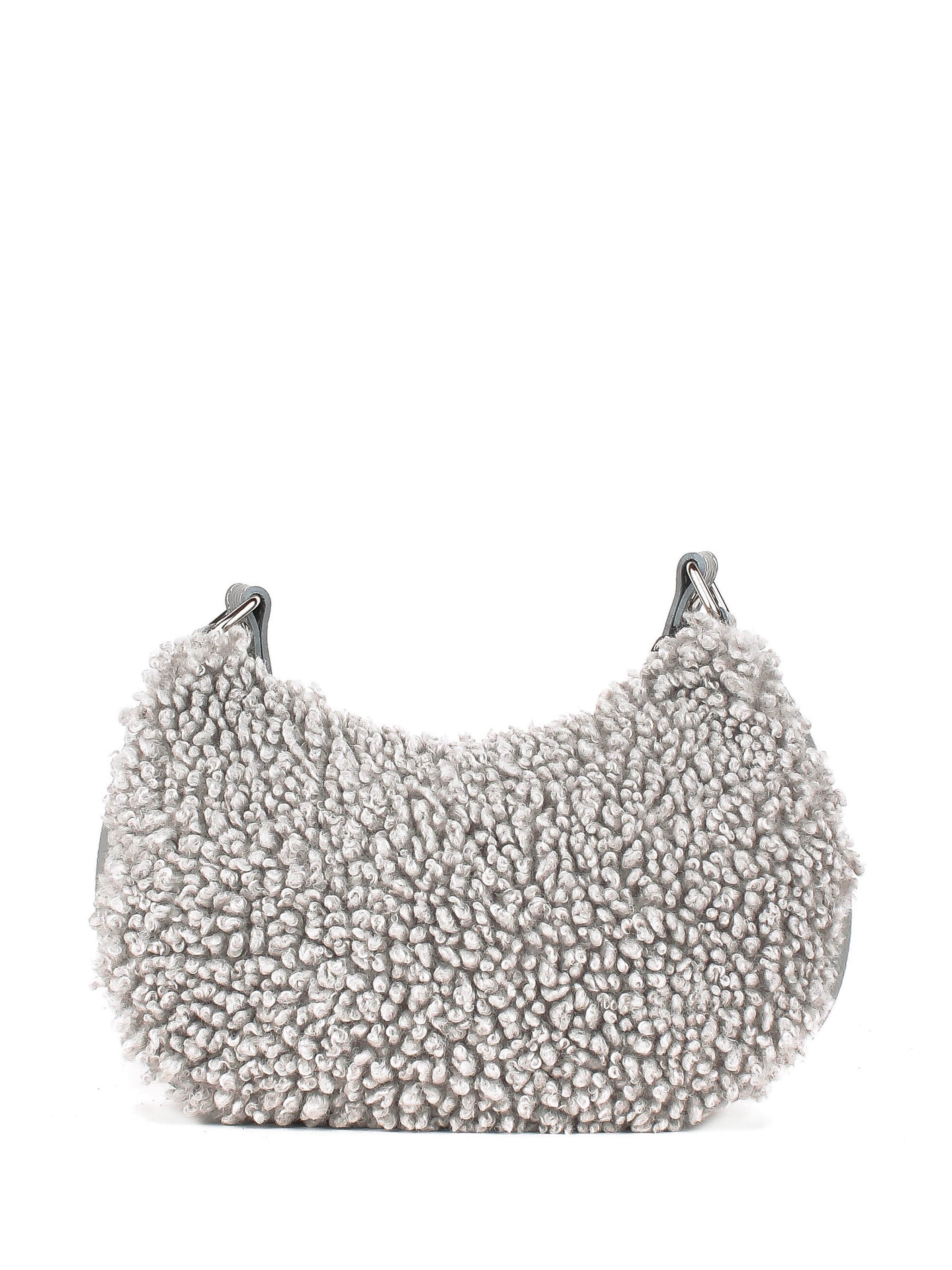 Bolso de hombro de piel italiana Gris 2311-18-32