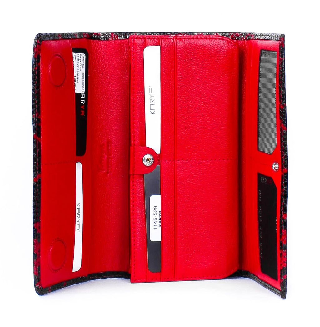 Cartera de piel italiana Burgoña 1146-529