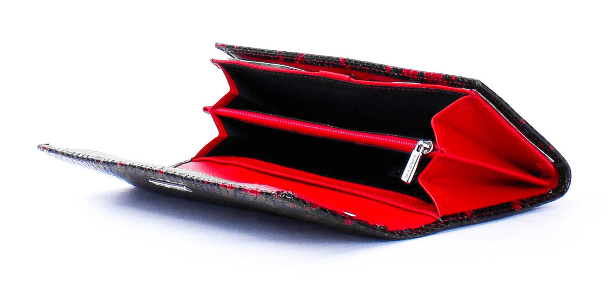 Cartera de piel italiana Burgoña 1146-529