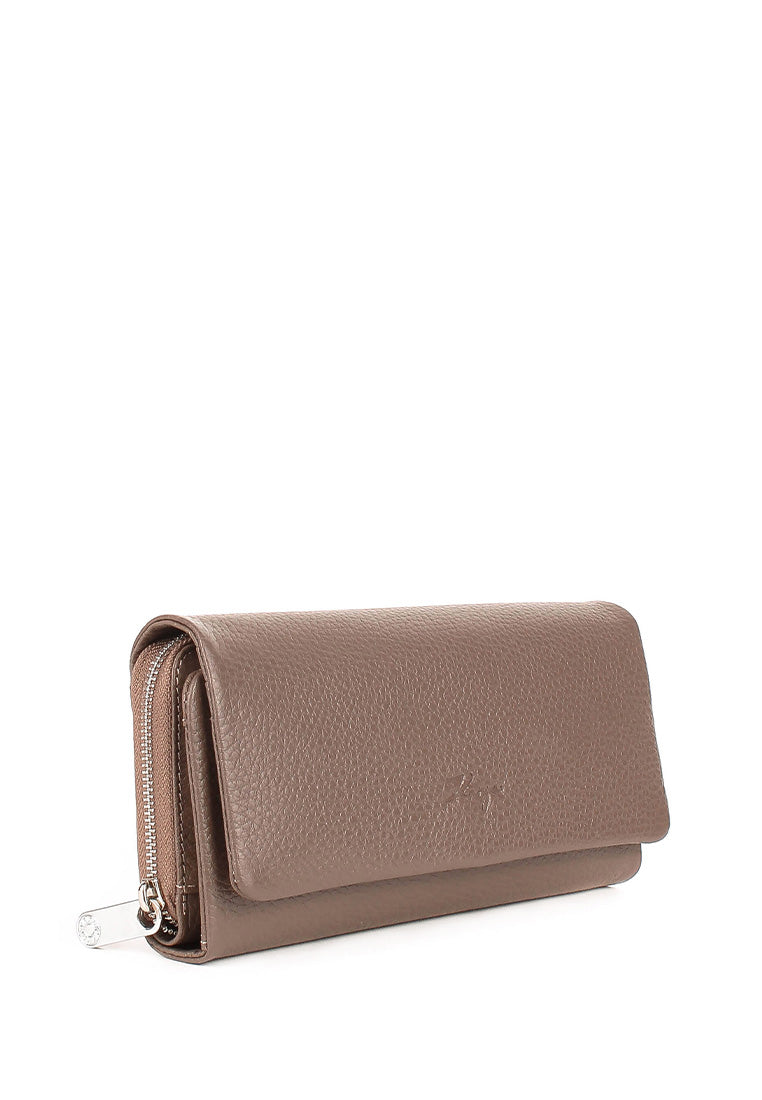 Cartera de piel italiana Gris 1131-51