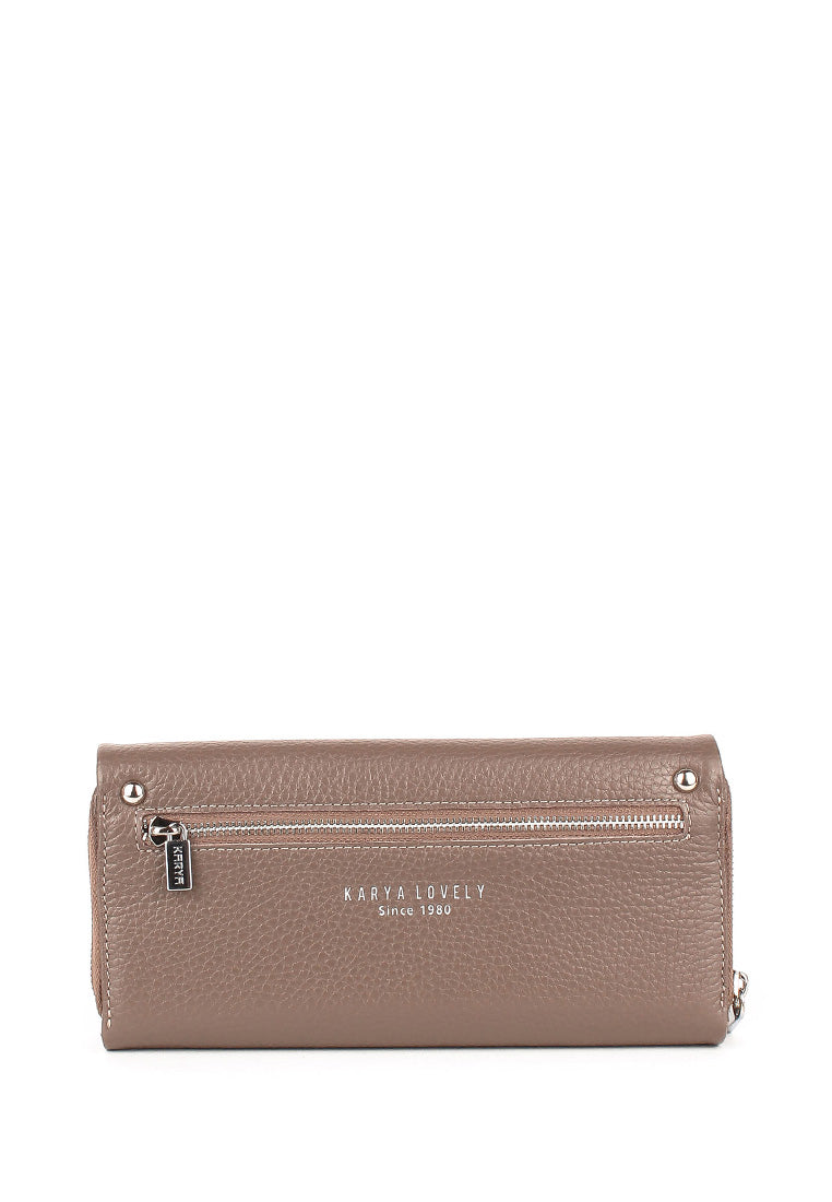 Cartera de piel italiana Gris 1131-51