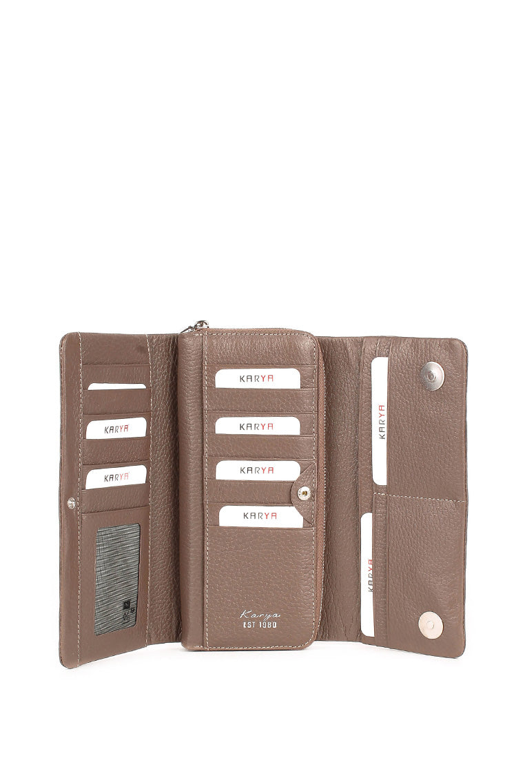 Cartera de piel italiana Gris 1131-51