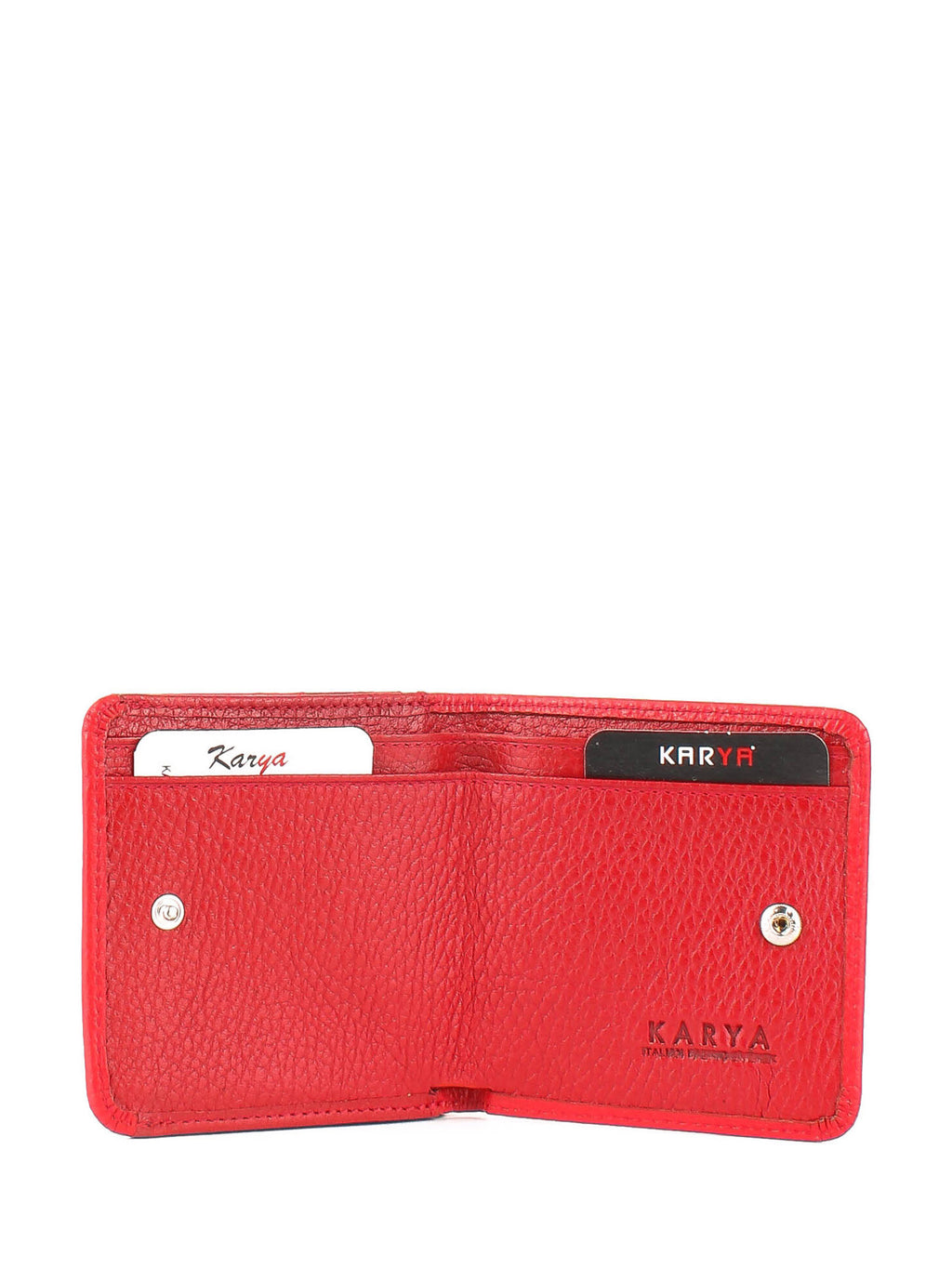Cartera de piel italiana Rojo 1106-46