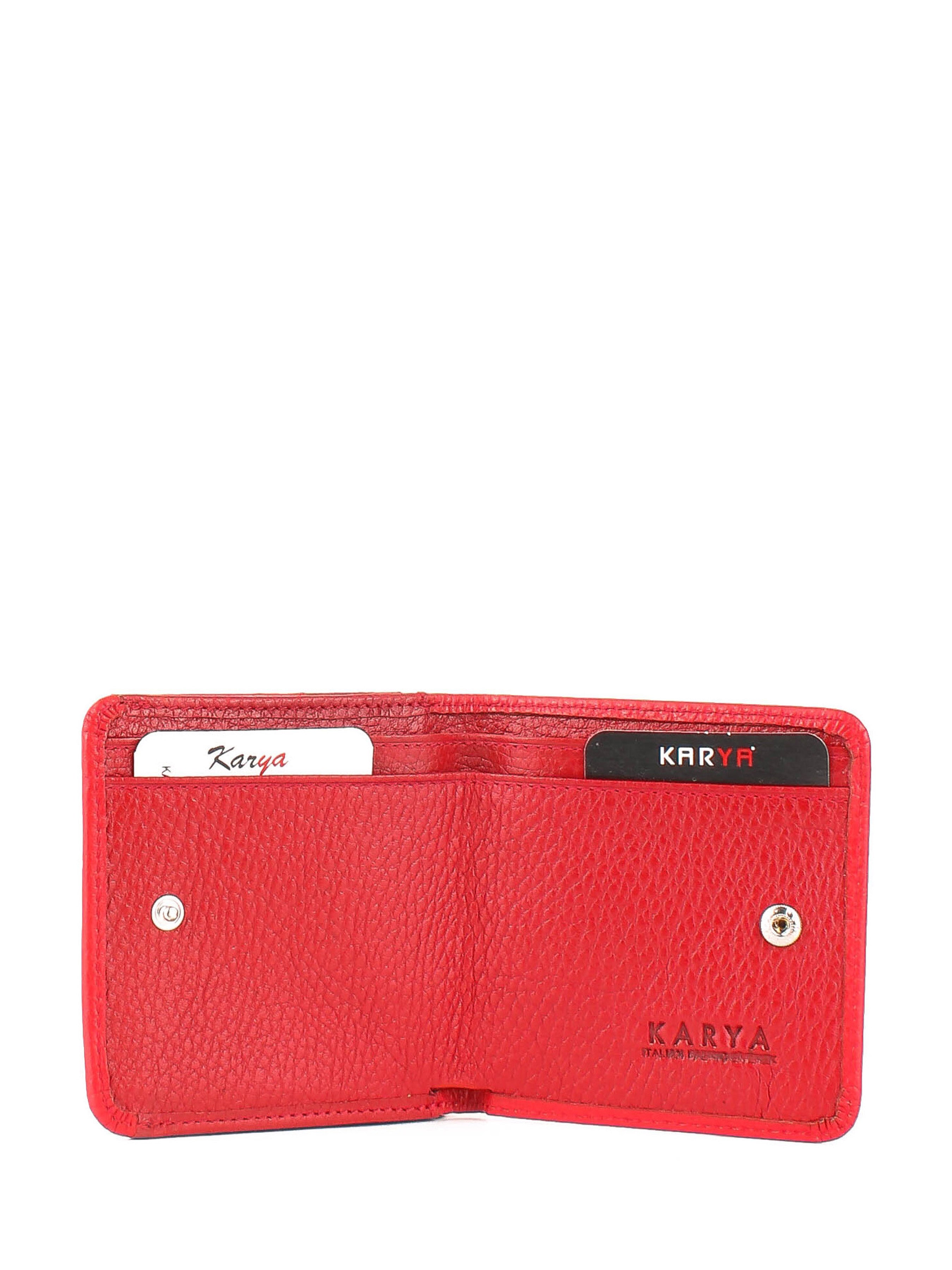 Cartera de piel italiana Rojo 1106-46