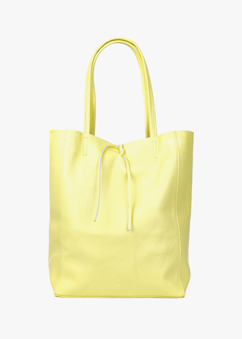 Shopper de piel italiana Amarillo 4936-15-32