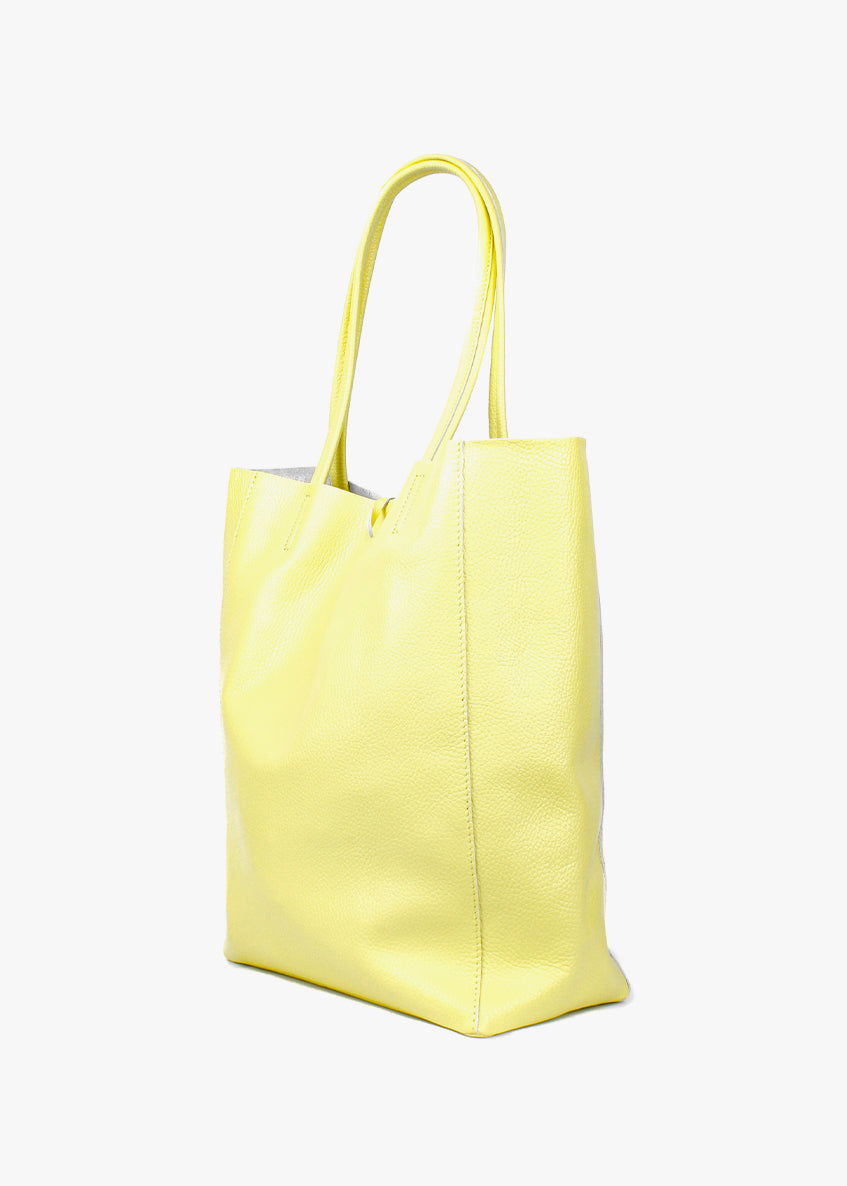Shopper de piel italiana Amarillo 4936-15-32