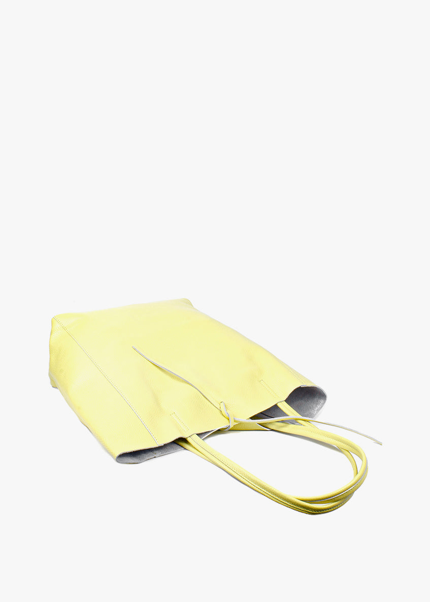 Shopper de piel italiana Amarillo 4936-15-32