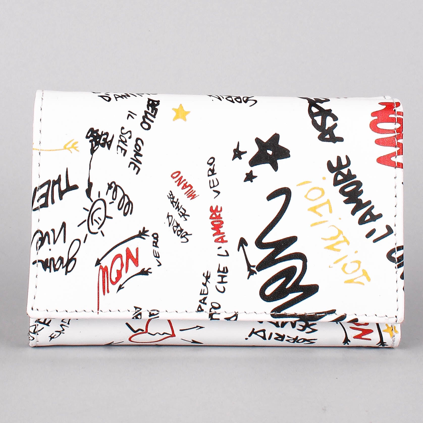 Cartera de piel italiana Blanco 305-936