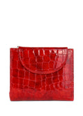 Cartera de piel italiana Rojo 755-997