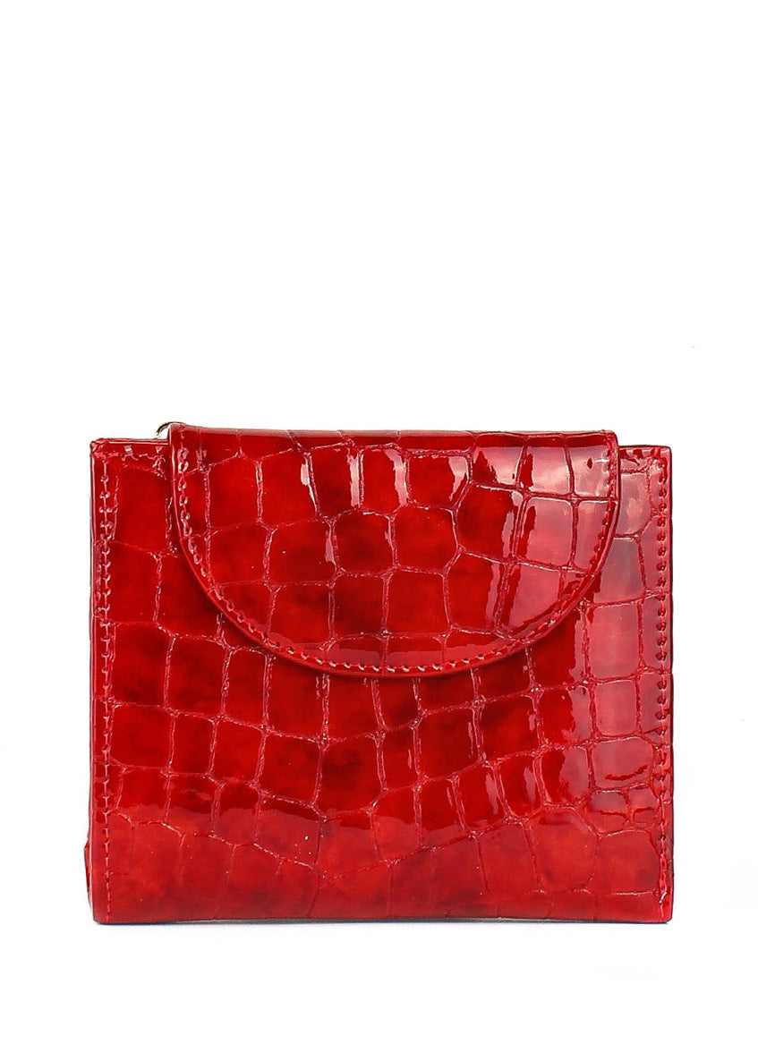 Cartera de piel italiana Rojo 755-997