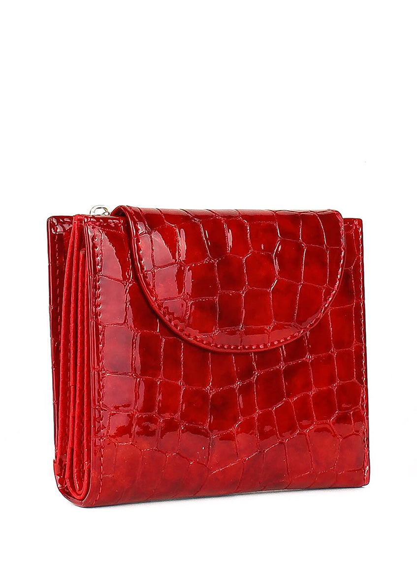 Cartera de piel italiana Rojo 755-997