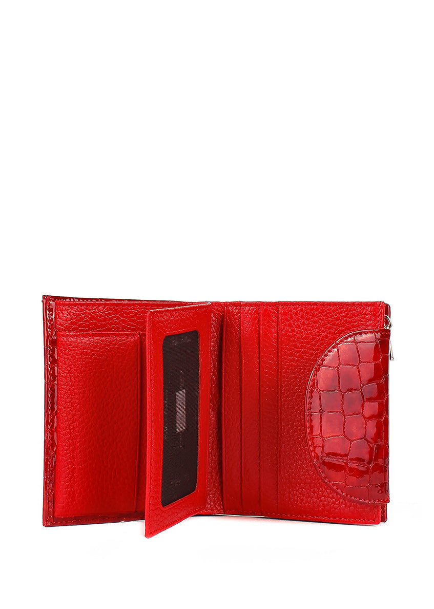 Cartera de piel italiana Rojo 755-997