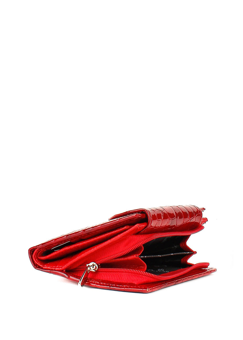 Cartera de piel italiana Rojo 755-997