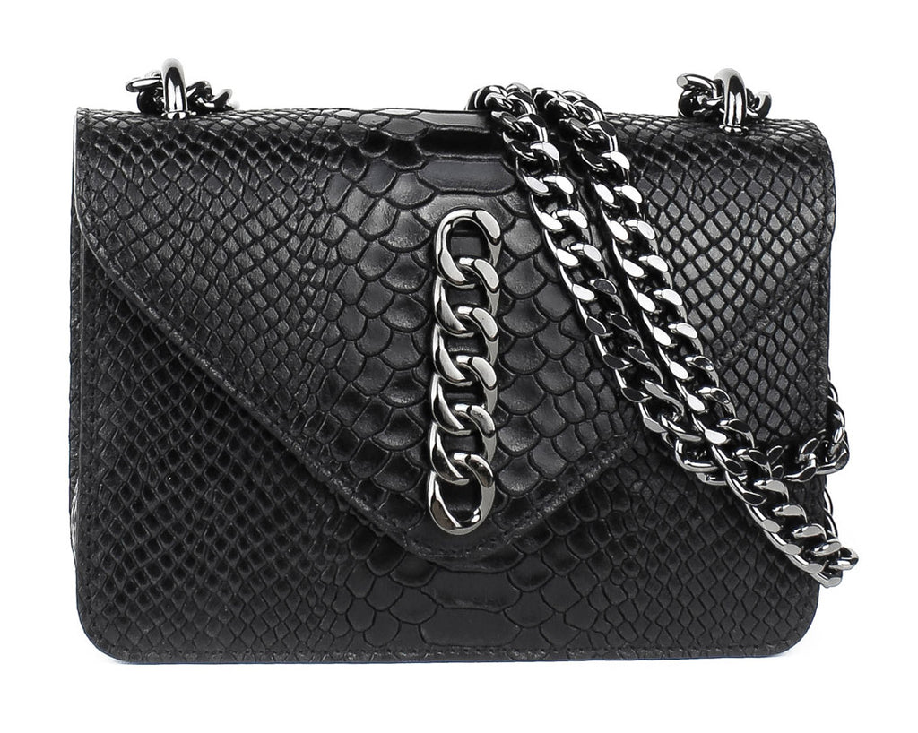 Bandolera de piel italiana Negro 5185-05-35