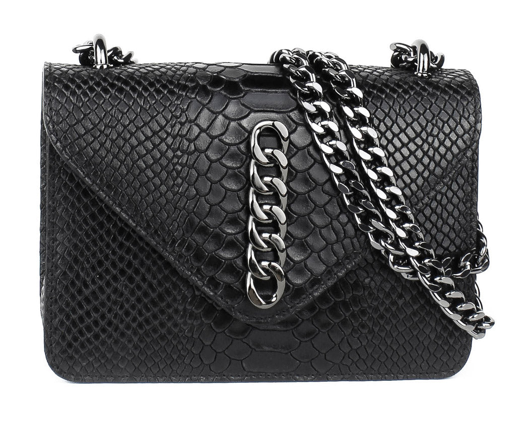 Bandolera de piel italiana Negro 5185-05-35