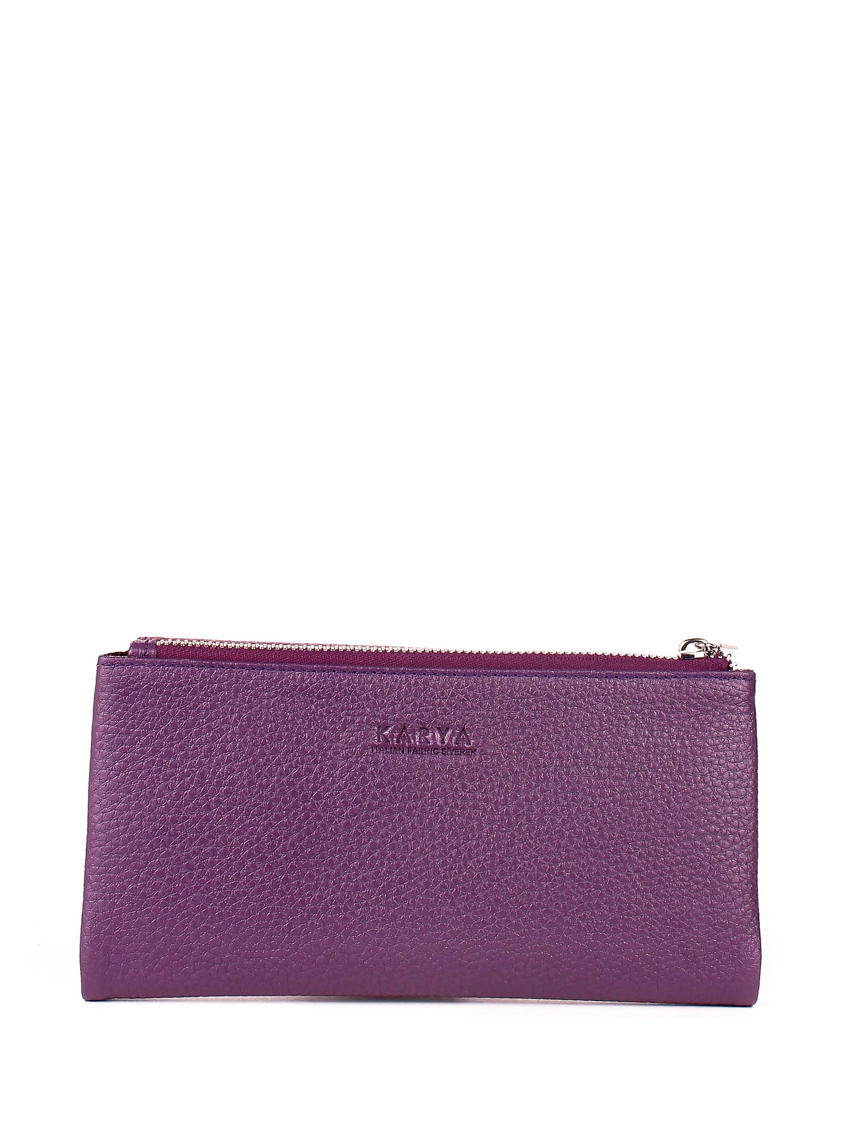 Cartera de piel italiana Morado 1173-242