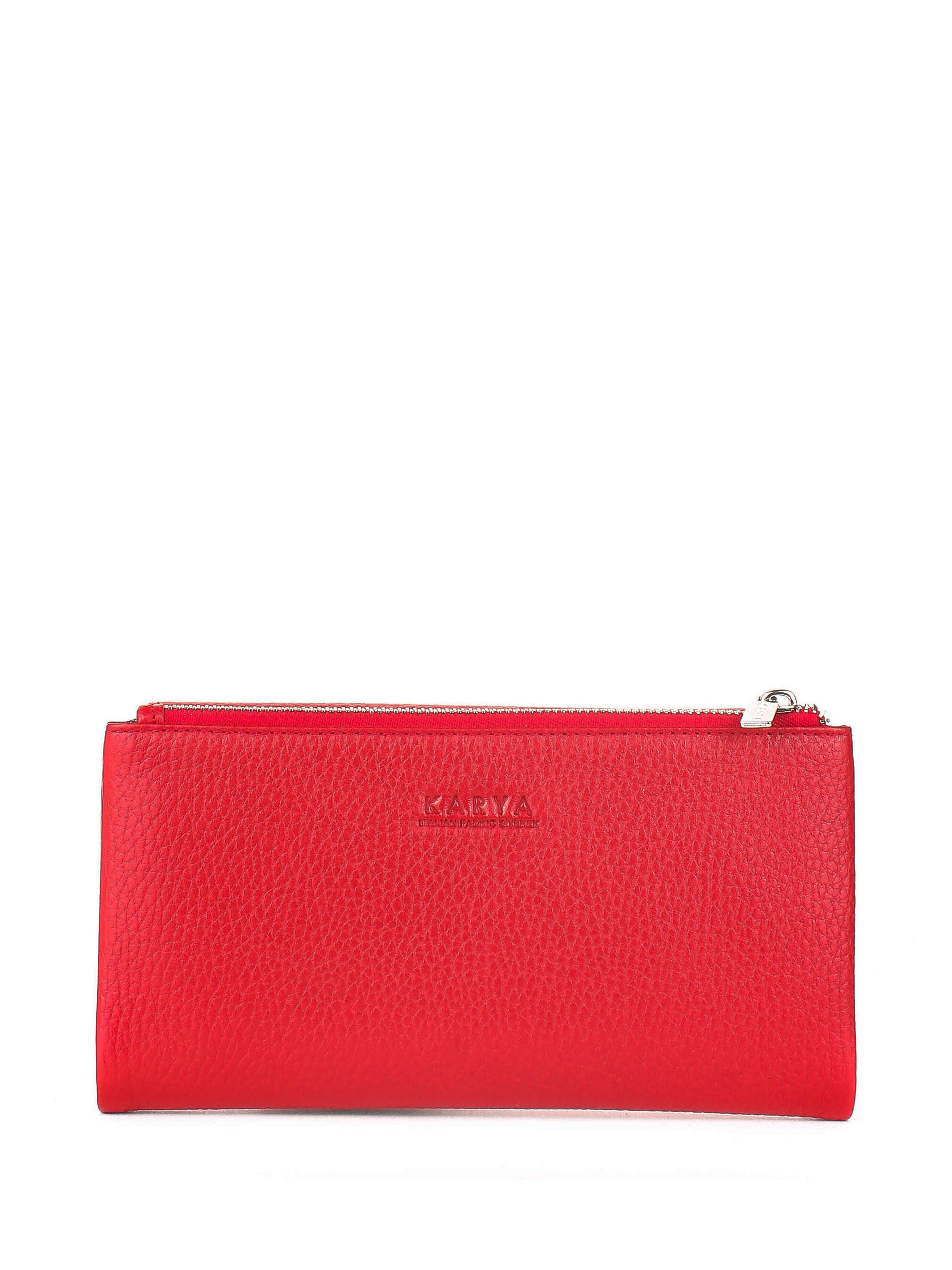 Cartera de piel italiana Rojo 1173-46-45