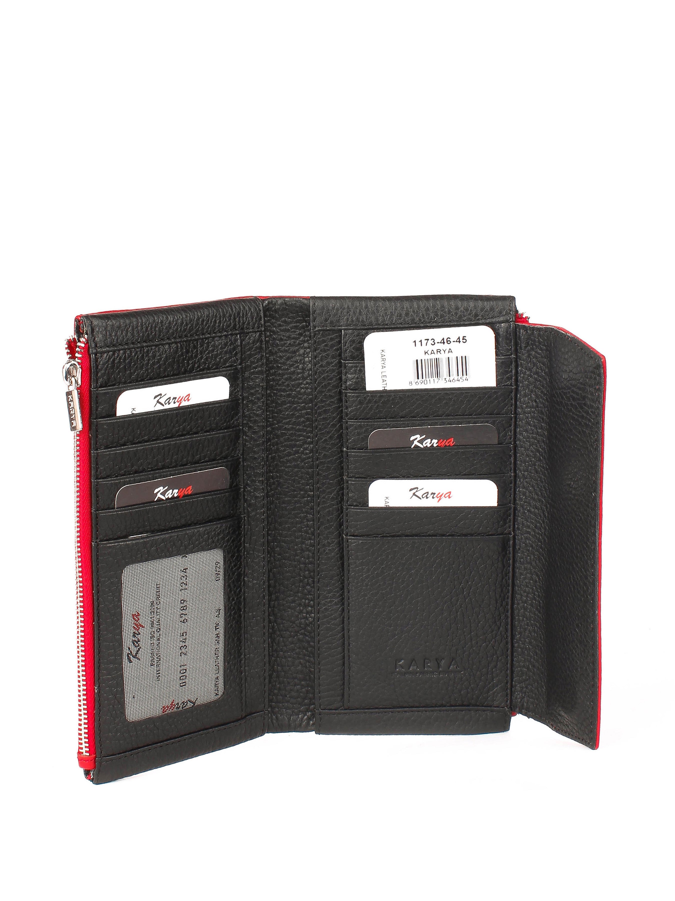 Cartera de piel italiana Rojo 1173-46-45