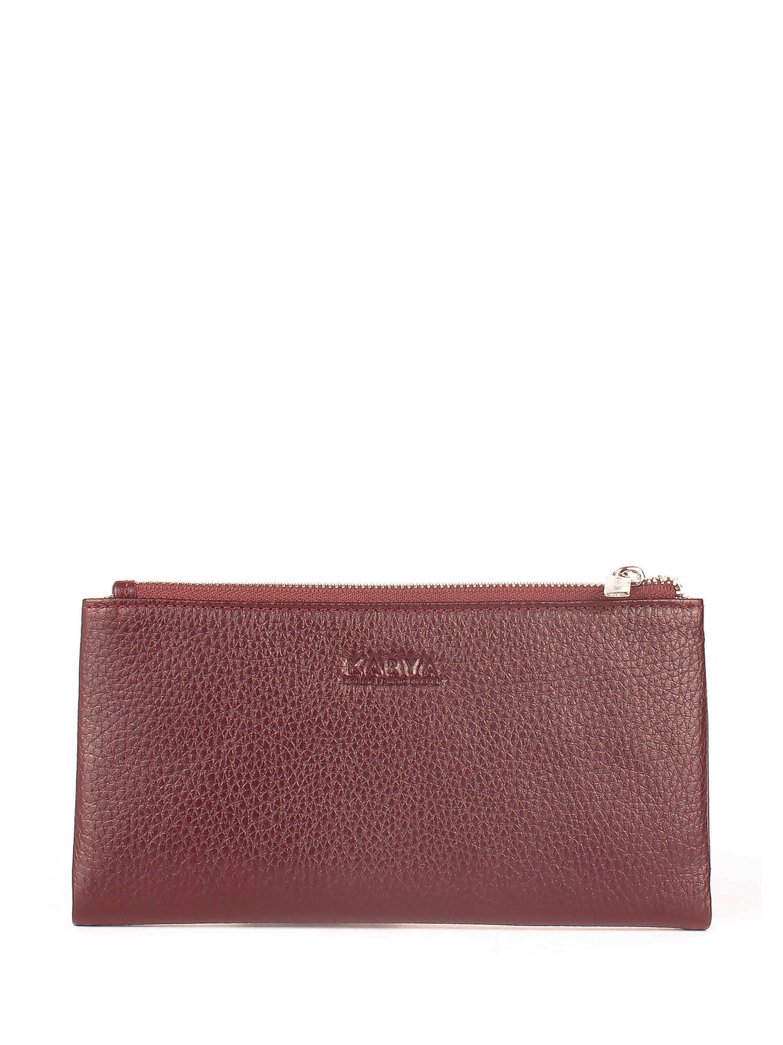 Cartera de piel italiana Burgoña 1173-243