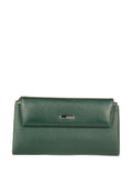 Cartera de piel italiana Verde 1173-030