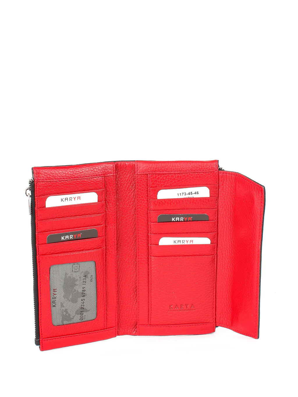 Cartera de piel italiana Negro 1173-45-46