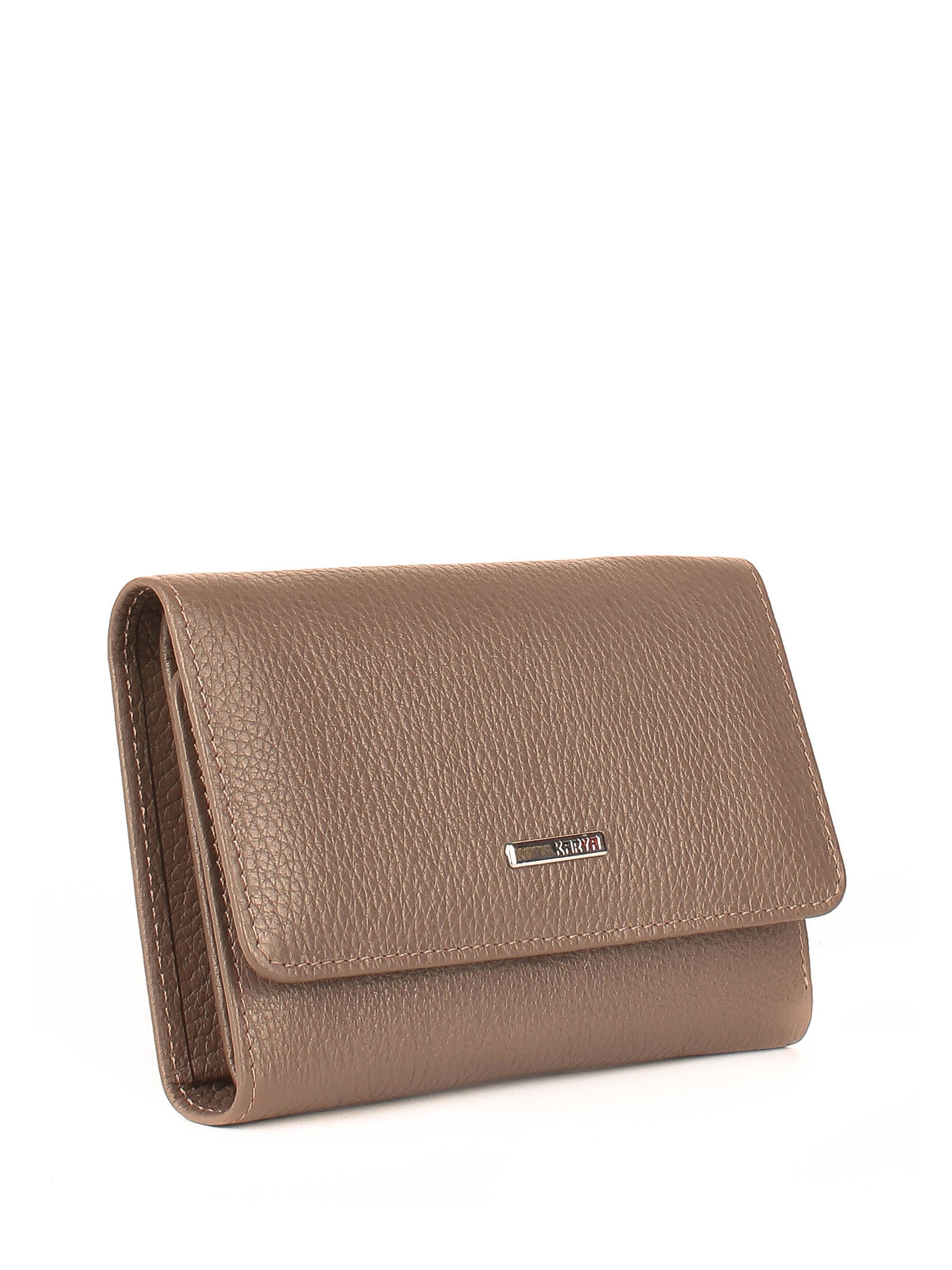 Cartera de piel italiana Gris 2003-51