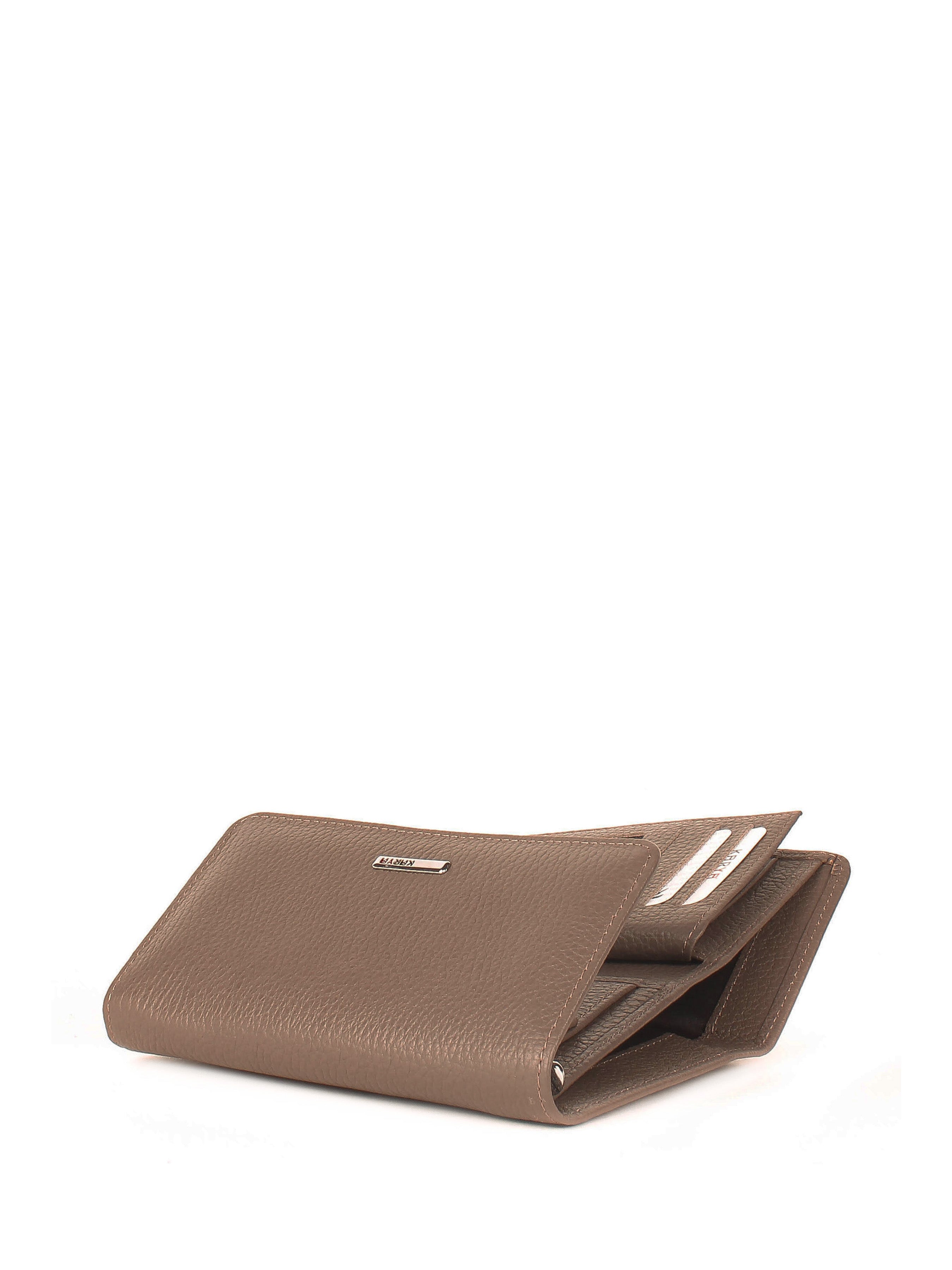 Cartera de piel italiana Gris 2003-51