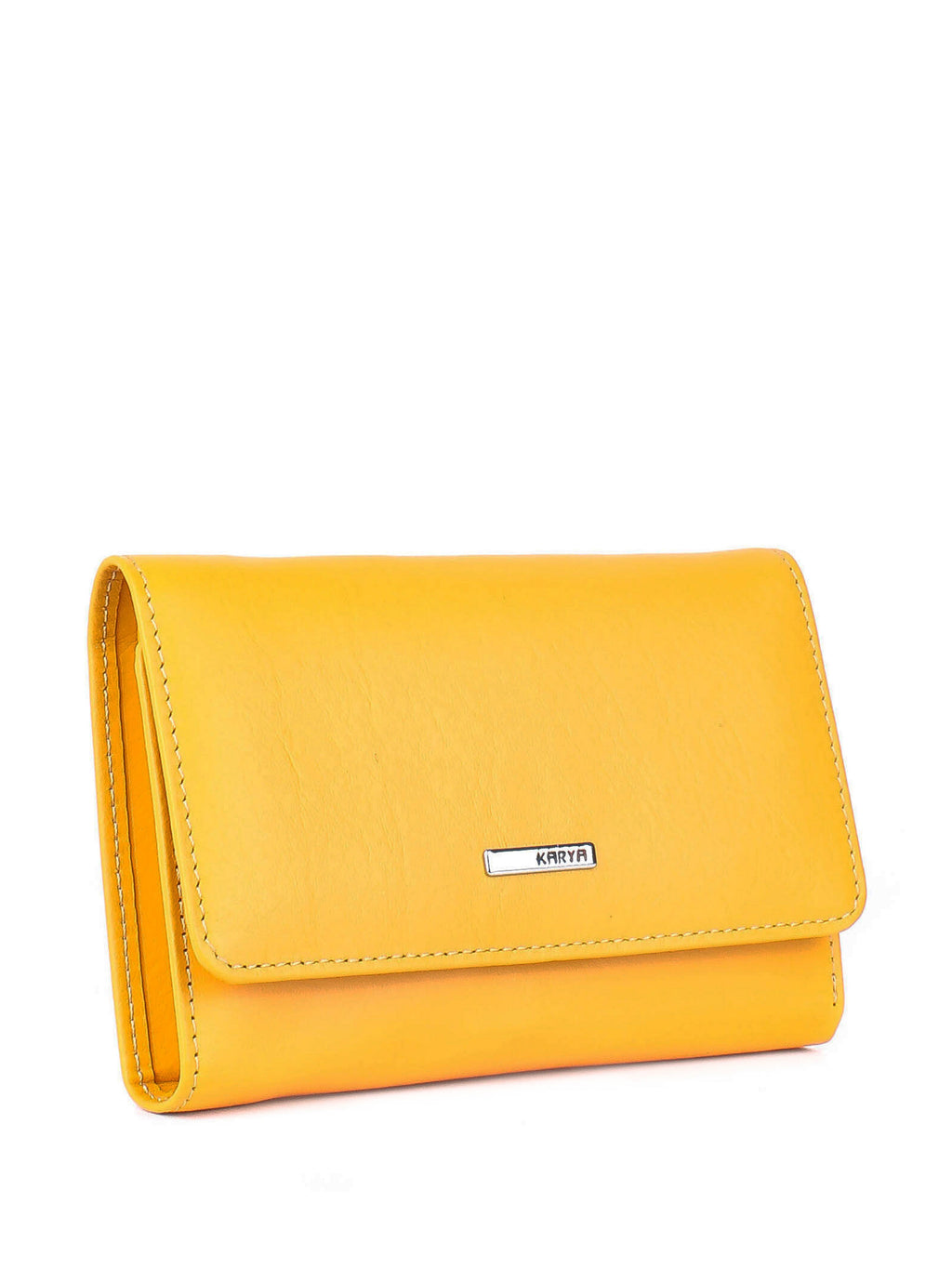 Cartera de piel italiana Amarillo 2003-56