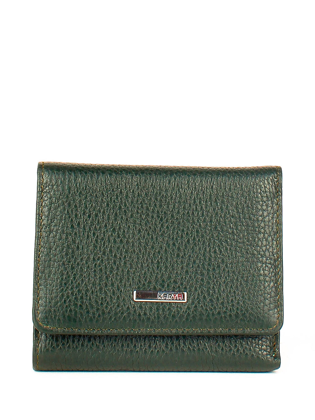 Cartera de piel italiana Verde 2021-030