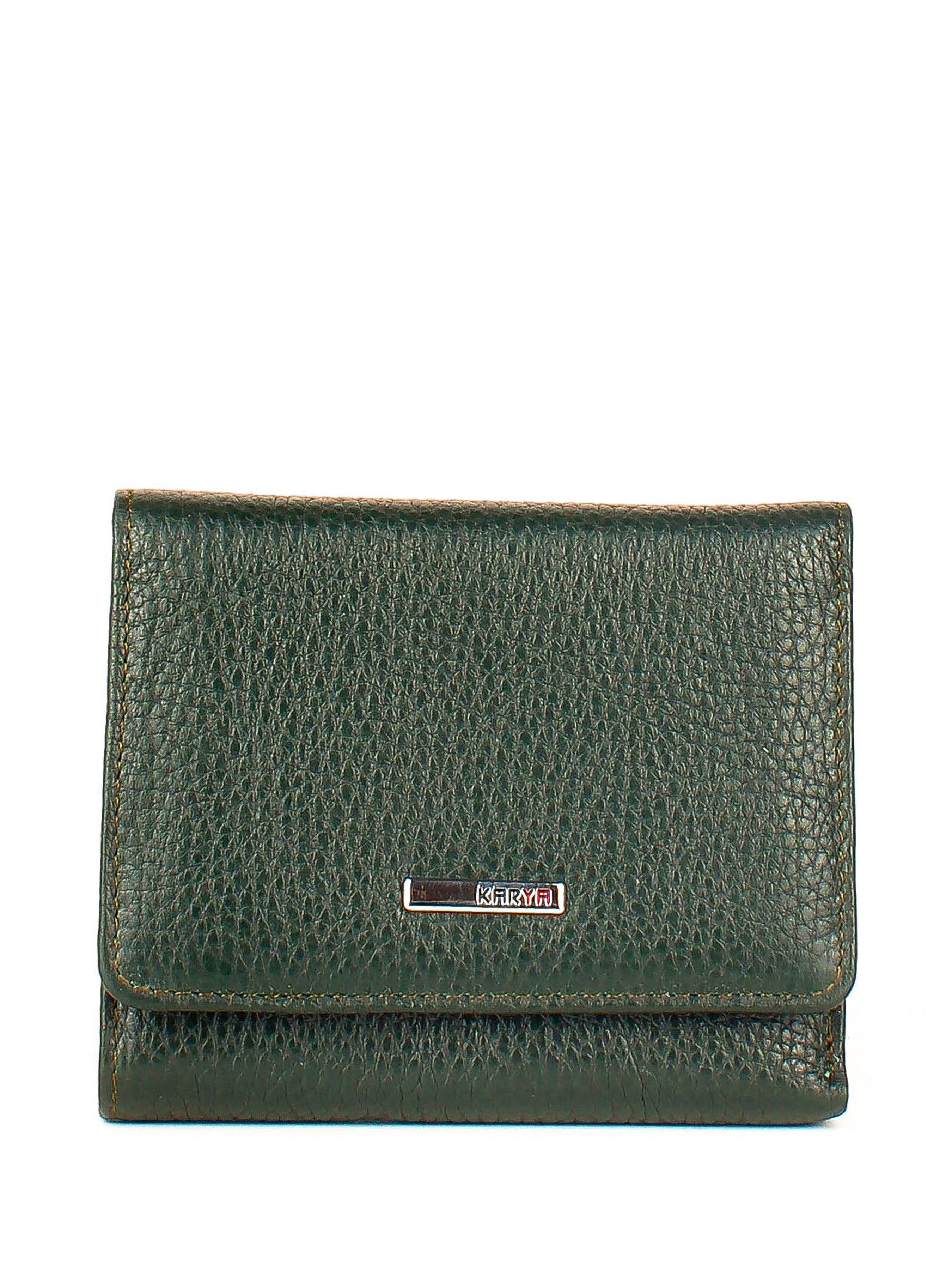 Cartera de piel italiana Verde 2021-030
