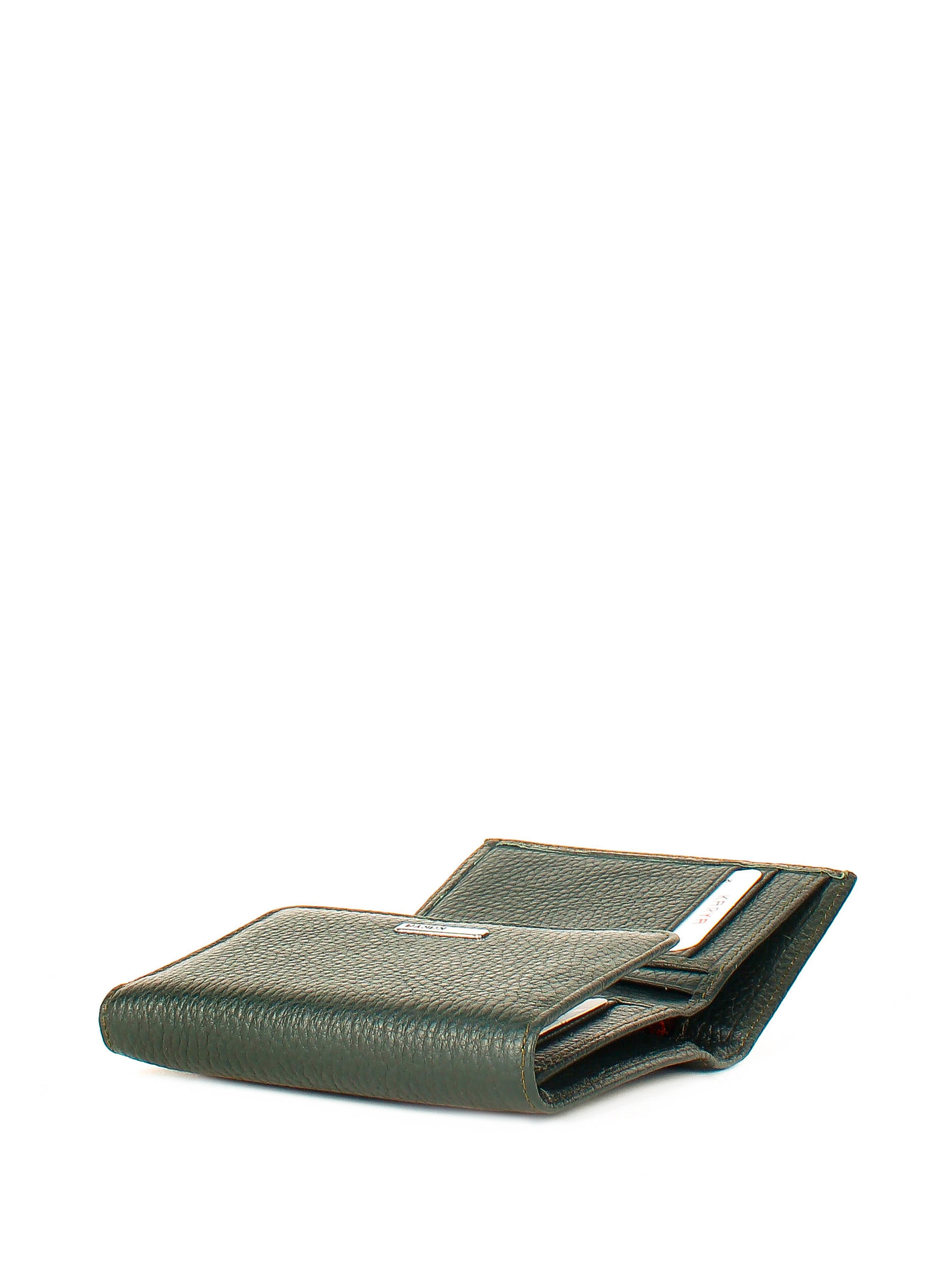 Cartera de piel italiana Verde 2021-030