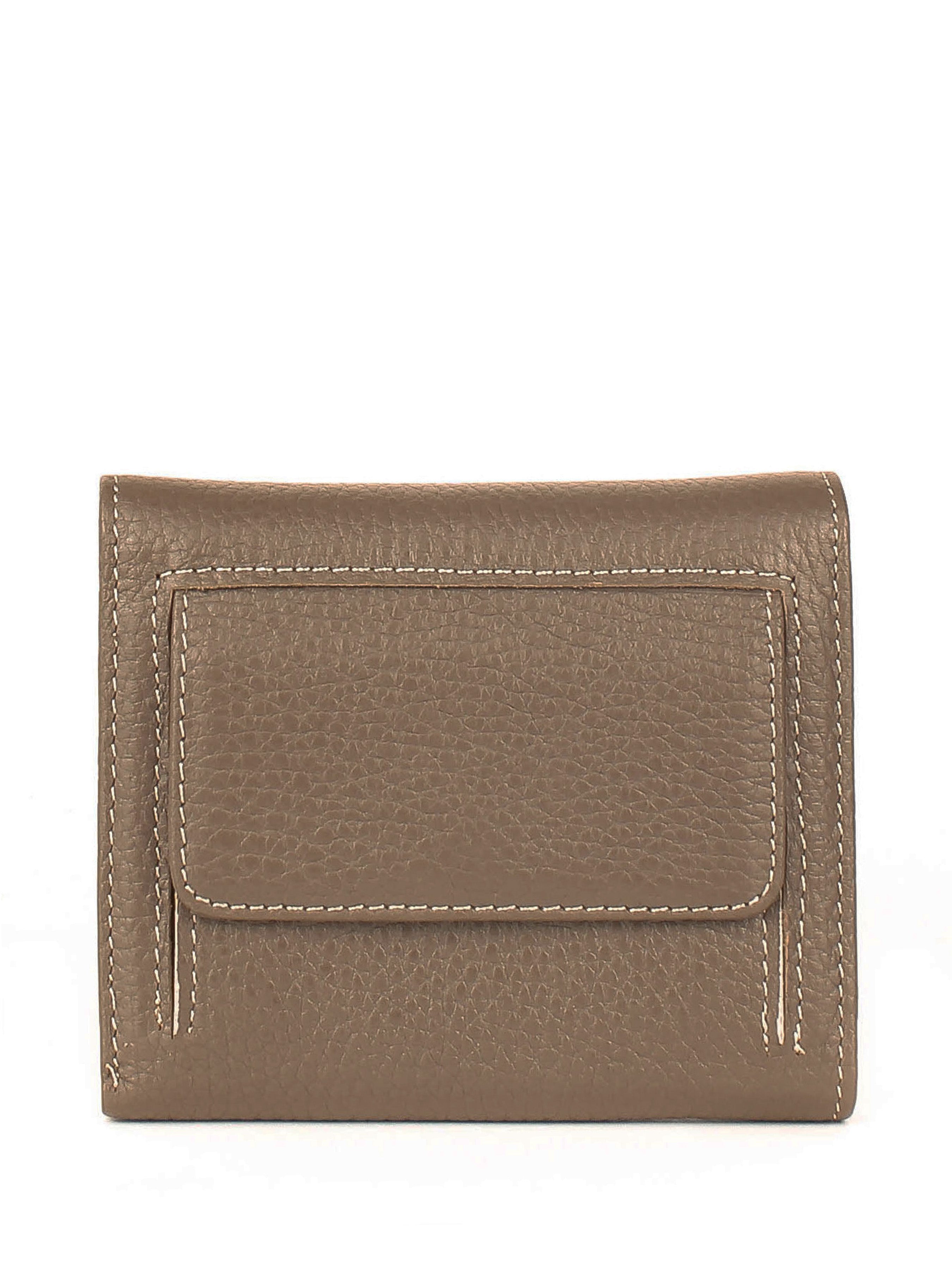 Cartera de piel italiana Gris 2021-51