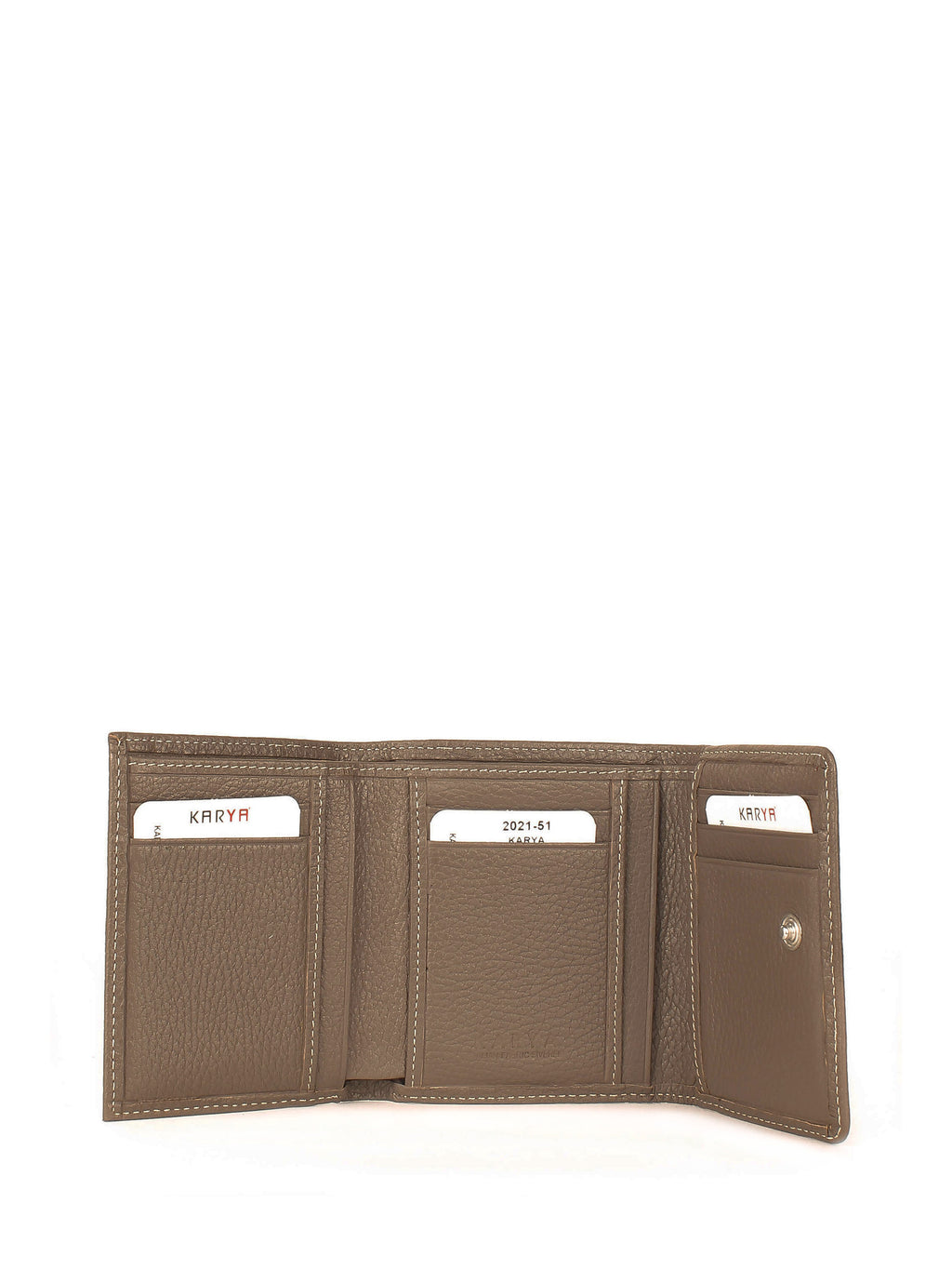 Cartera de piel italiana Gris 2021-51